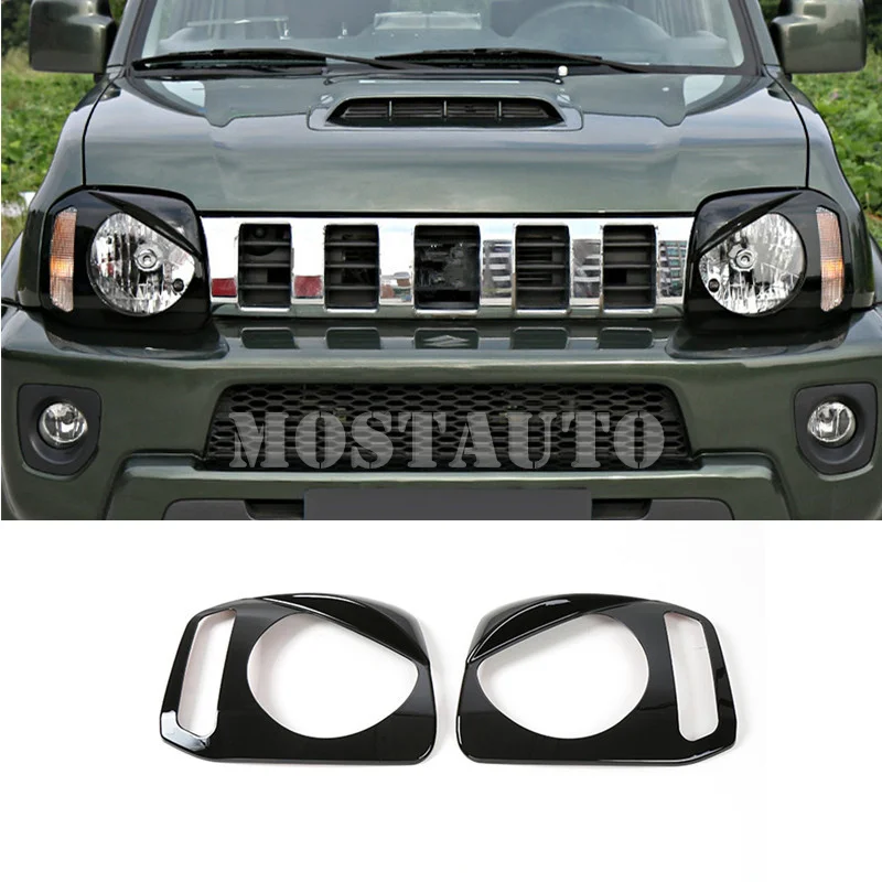 HOTRIMWORLD Red ABS Front Headlight Frame Trim Cover 2pcs