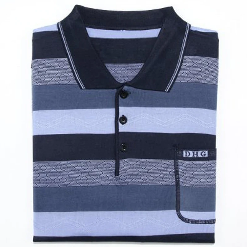 Повседневная Деловая Мужская рубашка с длинным рукавом, мужская полосатая Модная брендовая рубашка поло, дизайнерская Мужская теннисная рубашка поло camisa social 8654