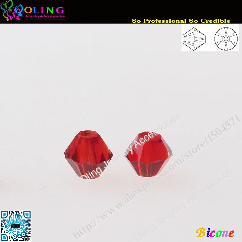 

Bead 720pcs/Lot AAA Top Quality 5301 Bicone Beads 3mm Siam Crystal Bead Loose Spacer Beads DIY Jewelry Making