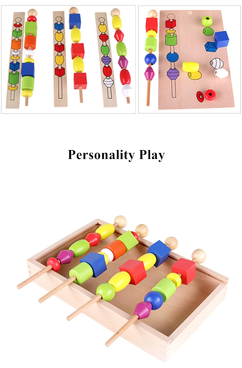 Дети Монтессори бисером детские игрушки-головоломки бусинами цифровые весы соответствующие игры ребенка раннего образования деревянная