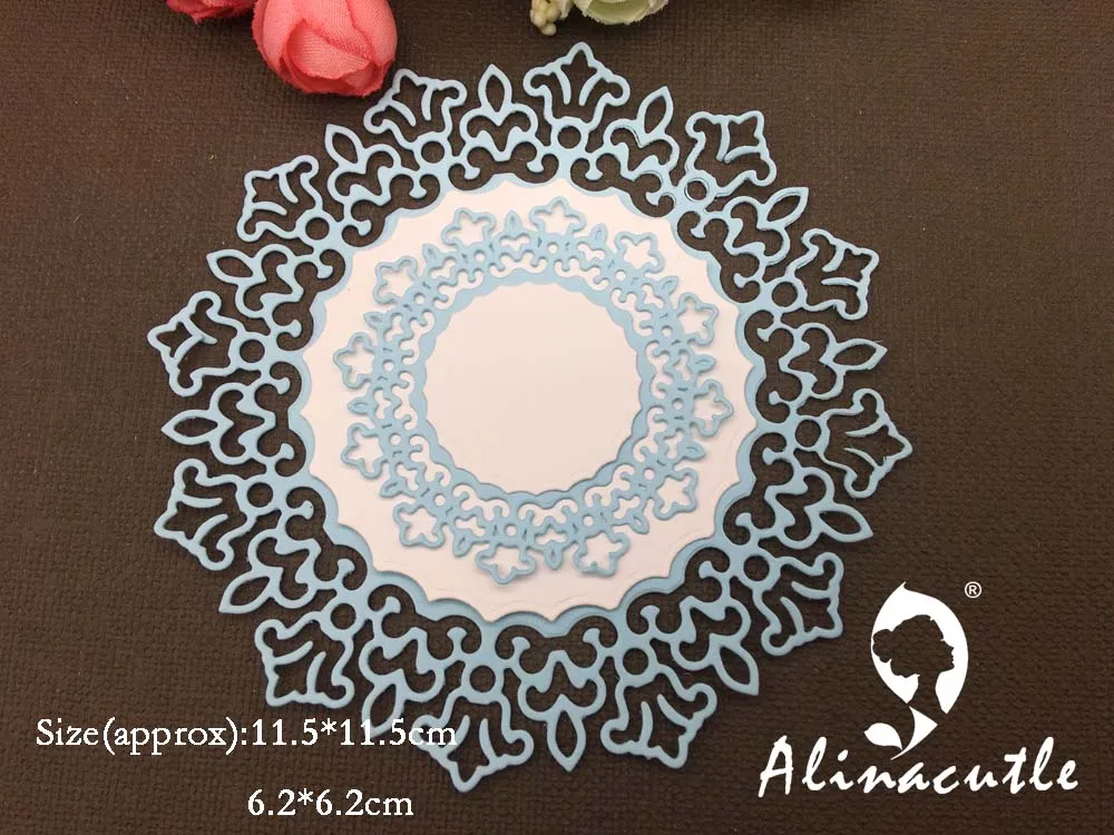 Металлическая высечка alinacraft rosette 4 шт сердце край doily скрапбук Бумага Ремесло альбом карты нож-пуансон арт резак высечки