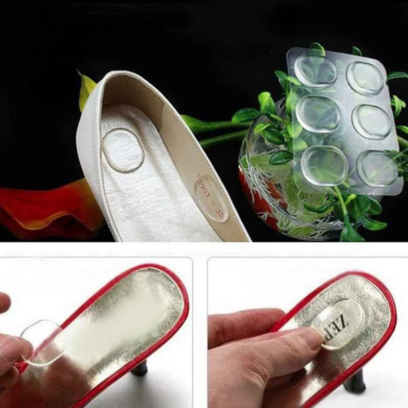 

1Set=6Pcs Silicone Gel Shoes Pad Plantillas Para Los Pies Heel Grips Heel Stick Insert Insole Orthopedic Cushion Foot Care Tool
