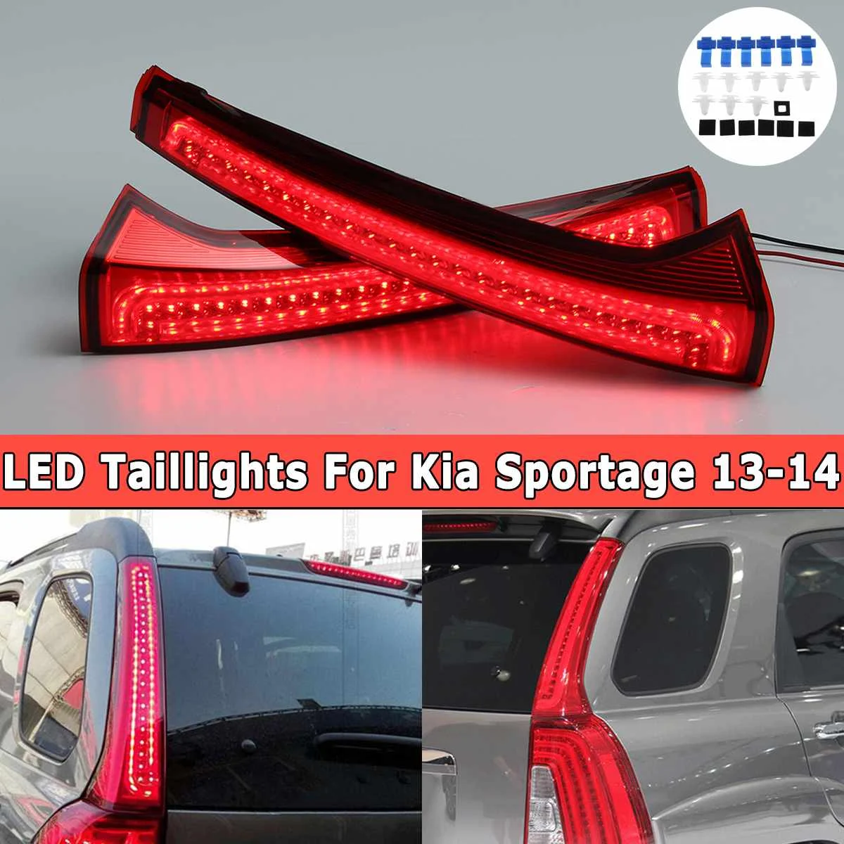 

Car Styling Tail Lights LED Brake Lights Warning Lights Case For Kia Sportage Cerato Ceed 2013-2014 Taillights