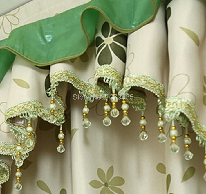 How To Decorate Curtains With Ribbon Www Myfamilyliving 12yards Curtain Lace Accessories Tel Fringe Trim Crystal Bead