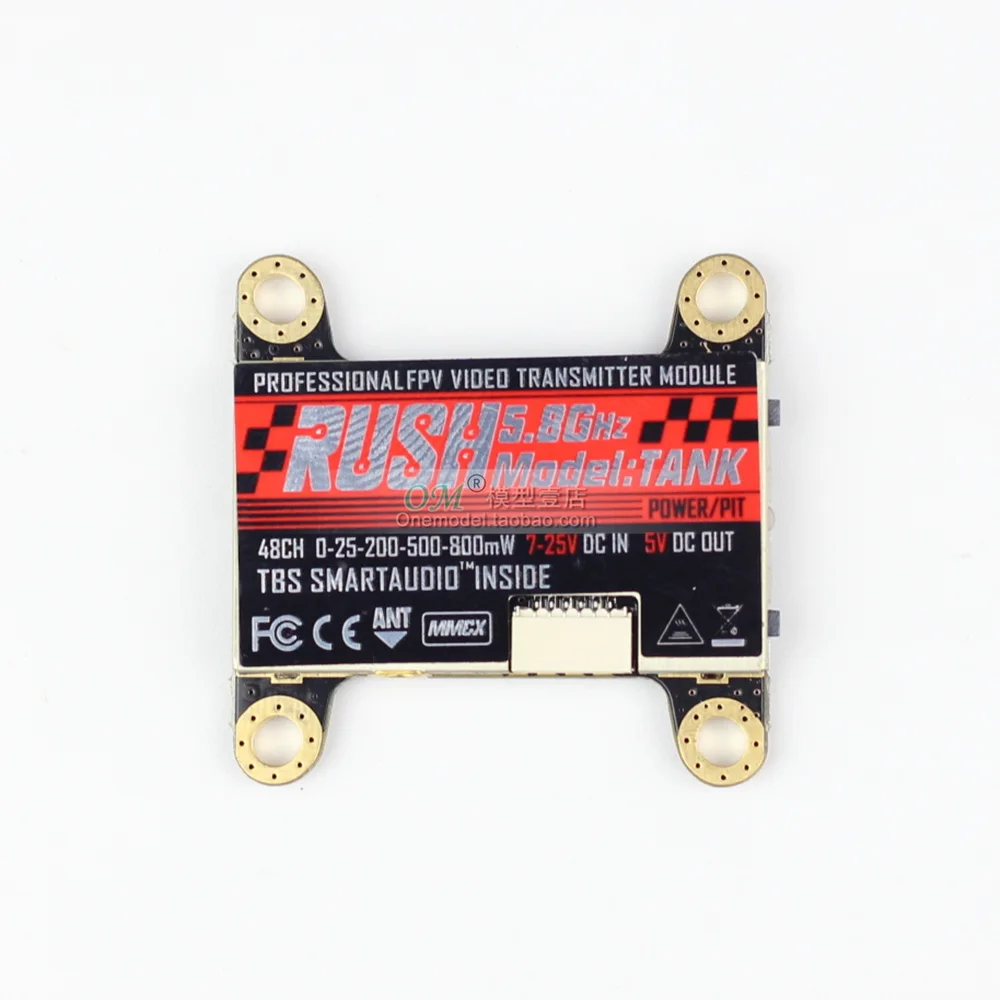 New RUSH VTX TANK 5 8G 48CH 25mW/200mW/500mW/800mW переключаемый 7 25V AV Передатчик RaceBand / LowRace встроенный