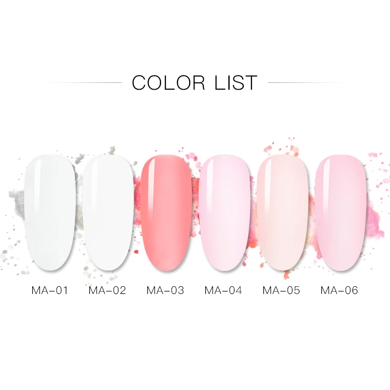 تلبية عبر 7 مللي سريعة بولي التمديد هلام واضح الوردي الأبيض عارية مسمار نصائح بناء هلام هلام الاكريليك أظافر الأصابع الفن بولي ورنيش