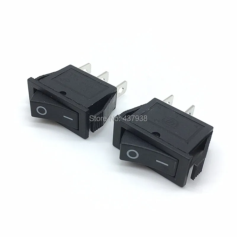 5PCS KCD3 Rocker Switch 15A 250V/20A 125VAC 2/3 Pins SPDT ON-OFF 2 Position Black Boat Power Switch