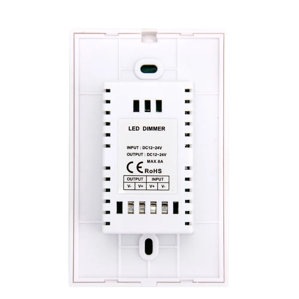 SuperNight DC12-24V LED Controller Glass Touch Panel Wall Switch Brightness Single Color Dimmer Adapter for LED Strip Light Lamp (16)