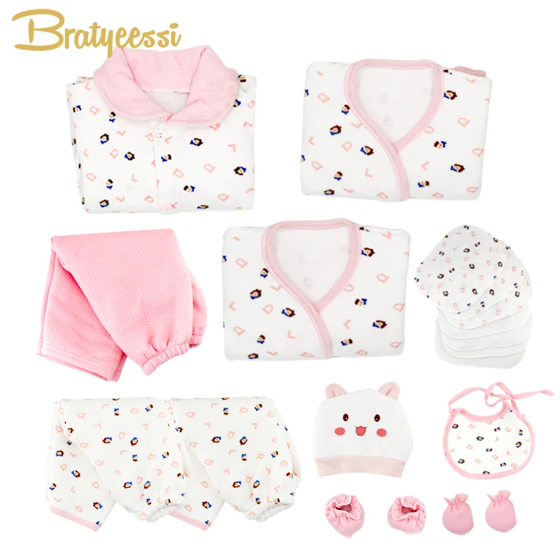 19 Pcs Set 100 Cotton Winter And Autumn Newborn Baby Clothing Set For Girls Boys 3