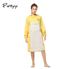 Pureyiyi Для женщин Открытый Ветровка осень г. Куртки Пеший Туризм пальто ветрозащитный с капюшоном Женский пиджаки карман быстросохнущая