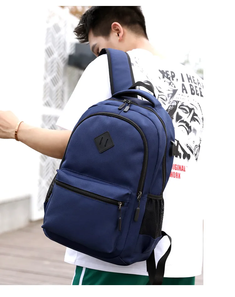 Men USB Charging Laptop Backpack Casual Design Women Waterproof Travel Backpack for Teenager Boy Fashion Girls School Bags