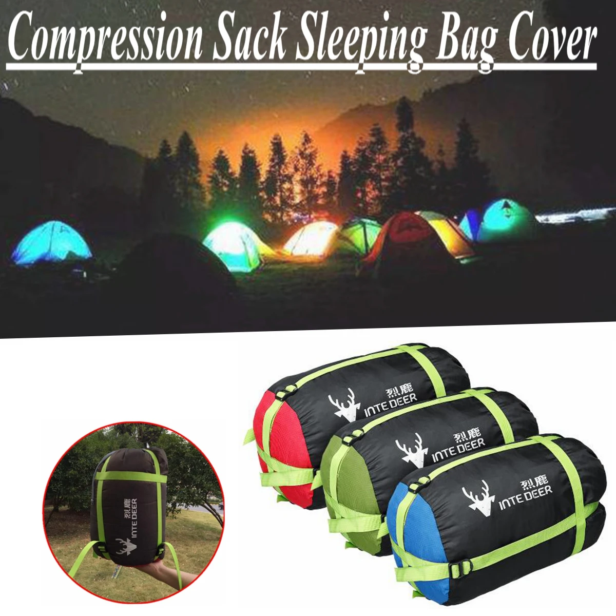 Compression Sack Camp Sleeping Bag Cover Pouch Clothing Stuff Outdoor
