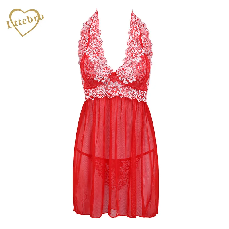 Кружевное нижнее белье Babydoll топ сексуальное с глубоким v образным вырезом ночное