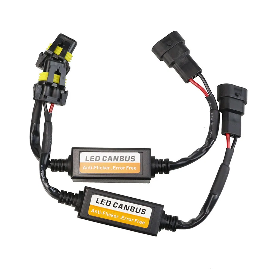 CANBUS H1 HB3 H4 H7 H11 H8 9004 H15 9012 Светодиодная лампа без EMC резистор Canbus отключение шлейки адаптер для Светодиодный ных фар