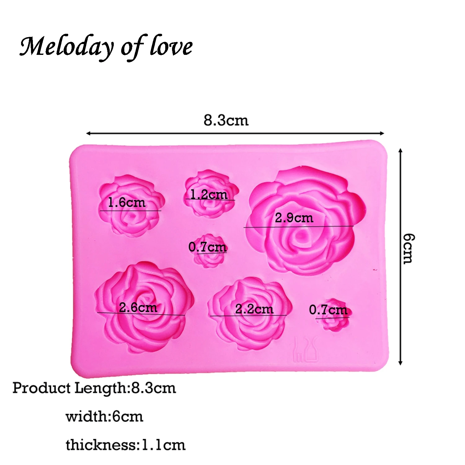 Moule en Silicone 3D moule en forme de Rose pour savon, bonbons, chocolat, glace, fleurs outils de décoration de gâteau T1023