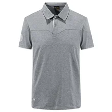 Летние мужские Открытый быстросохнущая Футбол Гольф Поло рубашка короткий рукав спорт отдых Пеший Туризм футболка Фитнес восхождение бег футболки