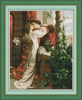 

Romeo and Juliet, counted printed on fabric DMC 14CT 11CT Cross Stitch kits,embroidery needlework Sets Home Decor