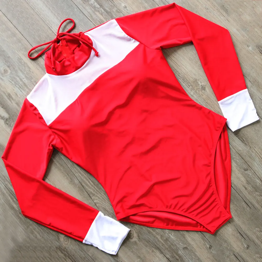 Г. пикантные Одна деталь Плавание костюм Для женщин с длинным рукавом ...