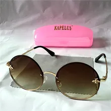 Капелус женские круглые солнцезащитные очки летние новые солнцезащитные очки МОРСКИЕ линзы солнцезащитные очки 6634B