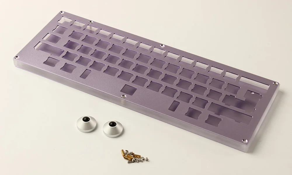 CNC Алюминиевый Чехол стабилизаторы пластины DIY Kit для HHKB раскладка клавиатура MX - Цвет: Pale Purple