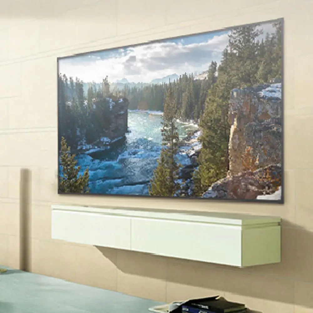 

Portable Soft Foldable 84 inch 4:3 Ratio Polyester screen for projector Film PVC Home Theater HD Courtyard Projection Screen