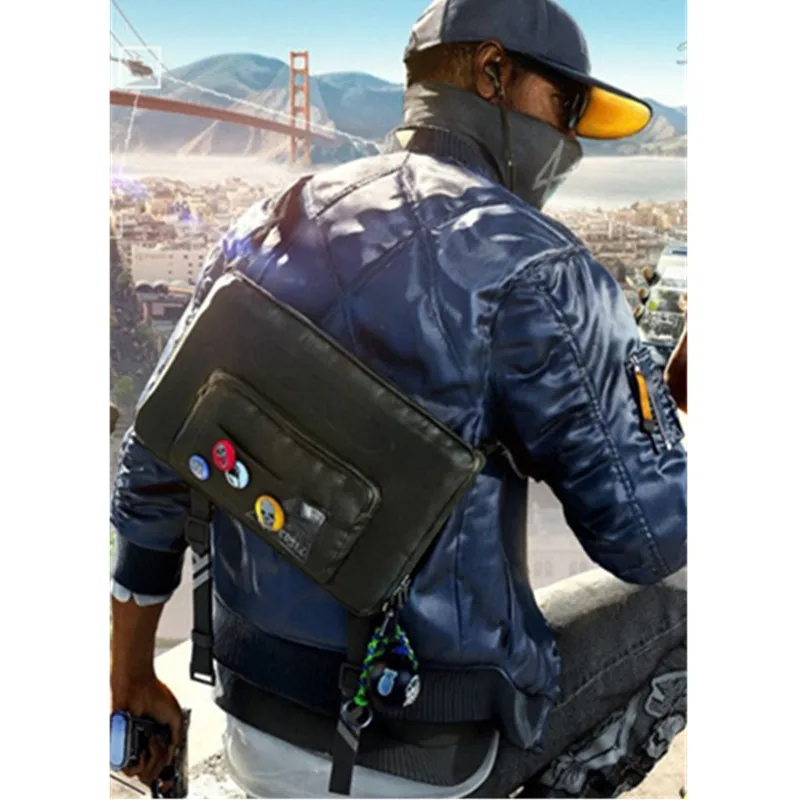 Watch dog2 Bag Marcus Holloway Cosplay Costume Accessories Unisex bag