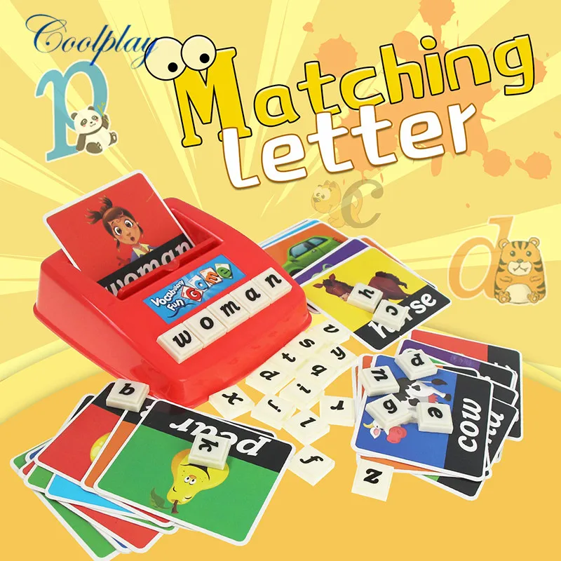 

English Lowercase Letters Alphabet Spelling Games Cards English Word Puzzle Children's Educational Literacy Early Learning Toys