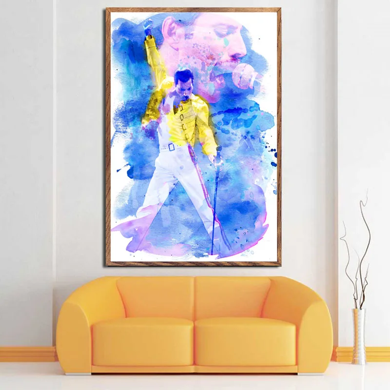 Фредди Меркури Queen музыканта художественный постер Картина Настенная живопись картина домашний декор Плакаты и печать - Color: 0007
