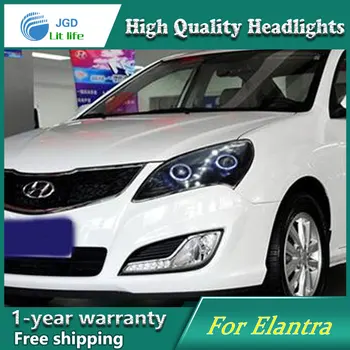 

high quality Car styling case for Hyundai Elantra 2008-2010 Headlights LED Headlight DRL Lens Double Beam HID Xenon