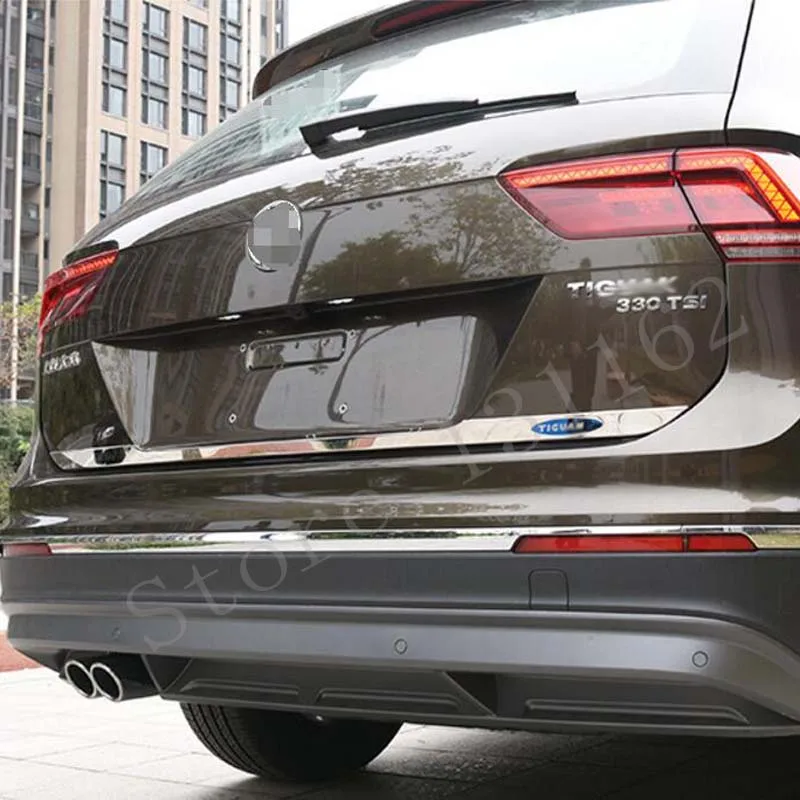 STYO Car Stainless Steel Rear Trunk Lid Cover Trim Tail Protector Back