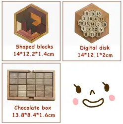 Забавные деревянные пазлы геометрический, Форма головоломки игрушки мозг-Логические Для детей игрушка родитель-ребенок Взаимодействие