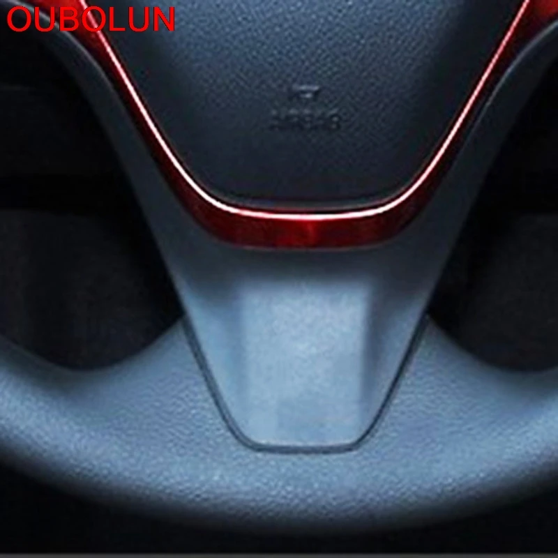 

1piece Car Styling Fit For Chevrolet Cruze 2017 2018 Holden ABS Chrome Red Paint Steering Wheel Trim Frame Sticker