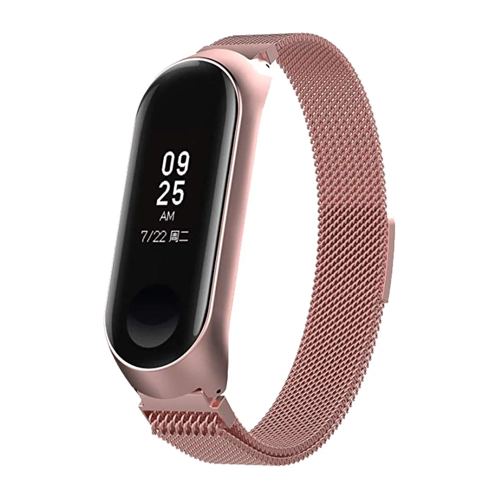 Браслет для Xiaomi mi Band 3 mi lanese Loop металлические полосы Смарт-часы ремни из нержавеющей стали ремень для Xiaomi mi