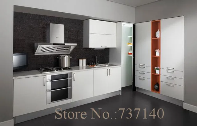 Venta caliente L forma economía melamina GABINETE DE COCINA MUEBLES DE