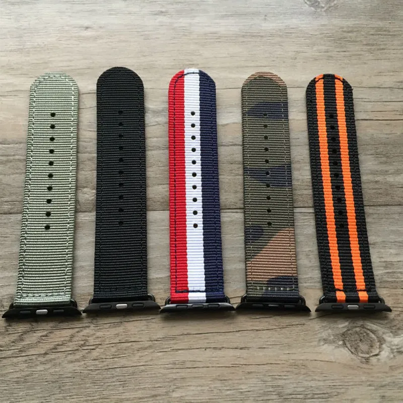 Ремешок URVOI для apple watch Series 6 SE 5 4 321 NATO плетеный нейлоновый ремешок iwatch Модный