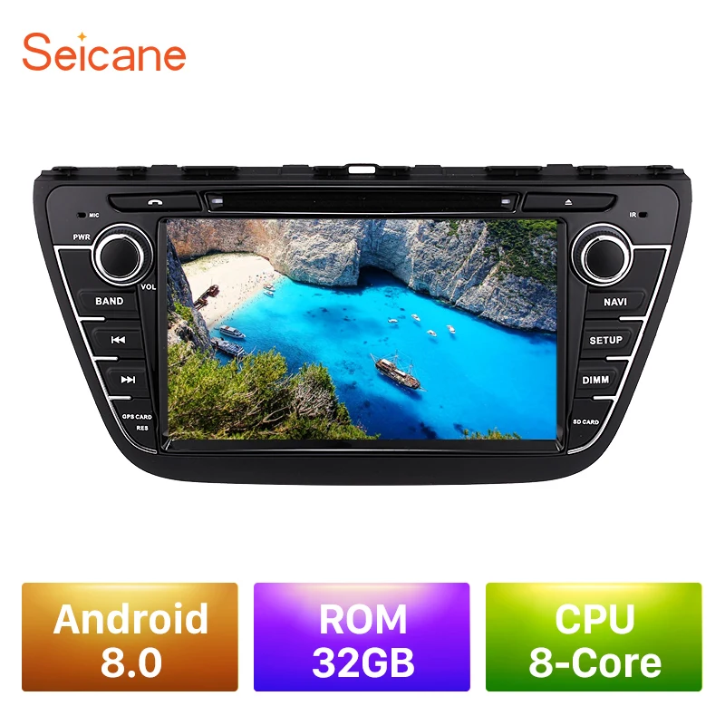 

Seicane Android 8.0 8-core for 2013-2015 Suzuki SX4 S-Cross Car Head Unit DVD Player GPS Navigation Bluetooth Music AUX Auto A/V