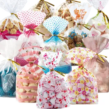 

50PCS Large Plastic Gift Bag 20*28cm Colorful Wedding Favors Gift Bag Biscuit Cookies Candy Bags Christmas Party Decoration Favo