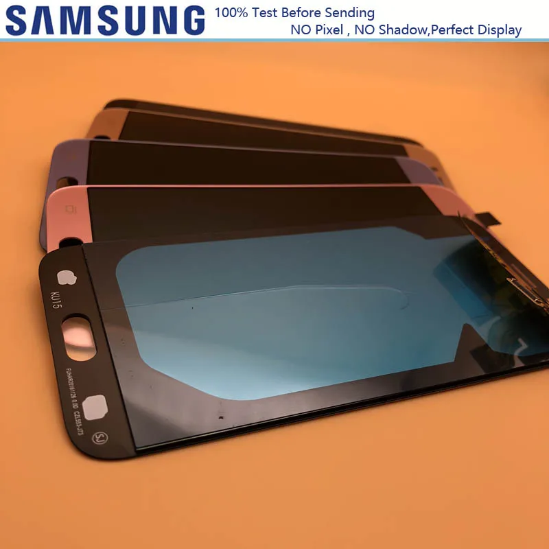 5 '颼% тест Super Amoled для Samsung Galaxy J7 Pro LCDs 2017 J730 J730F сменный ЖК экран сенсорный