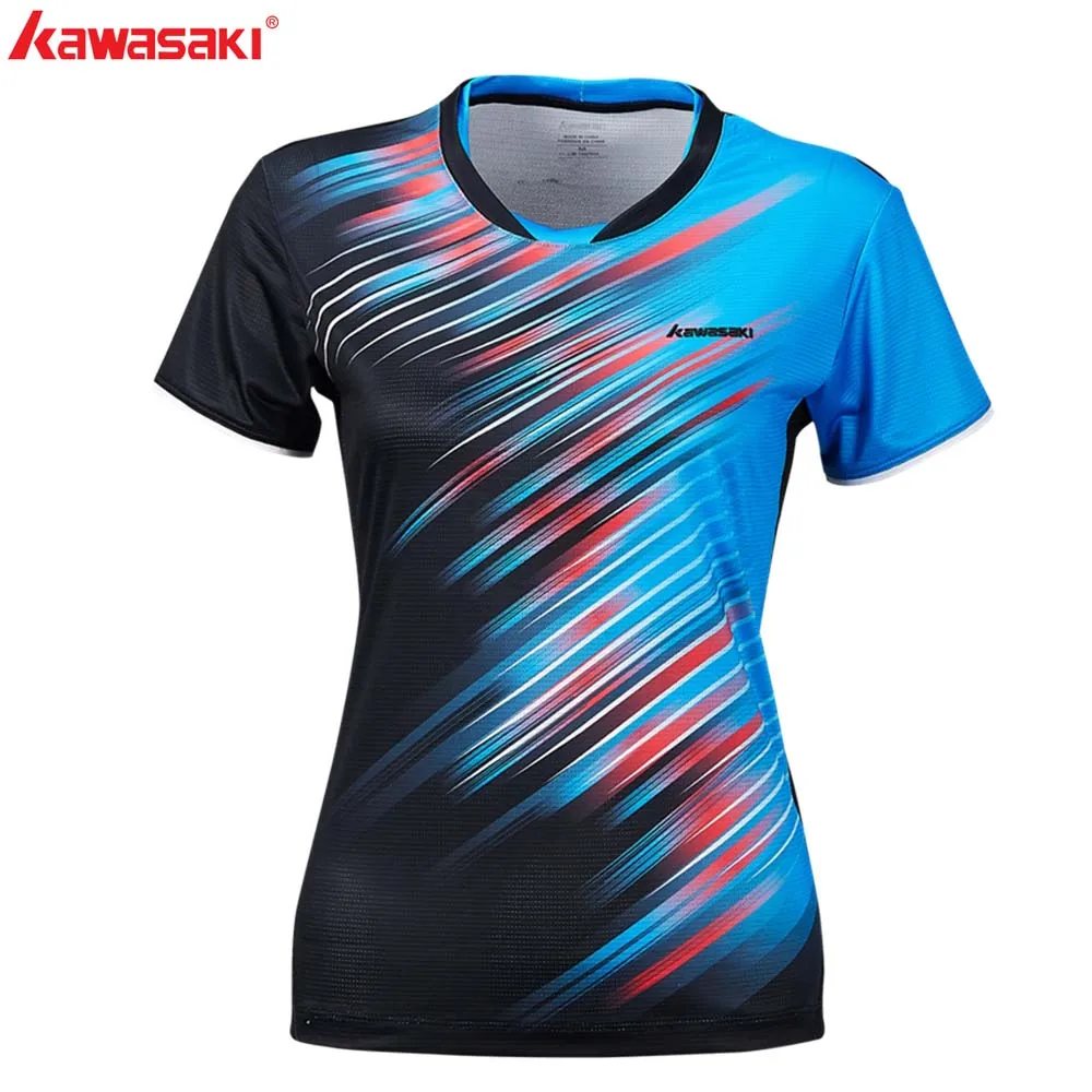 

KAWASAKI Summer Gym Fitness Women Sports T-Shirt Quick Dry Short Sleeve Running Badminton Tennis T Shirt ST-S2128