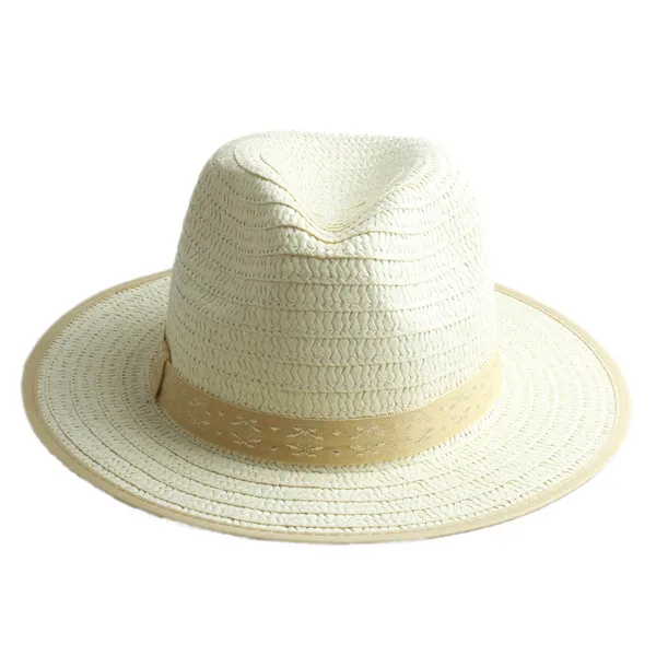 Модное Летнее Детское соломенная шляпа Федора Мужская Гангстерская шляпа Кепка для мальчиков, девочек Панамы с широкими полями детская пляжная шляпа Панама хорошая посылка 18 - Цвет: Khaki