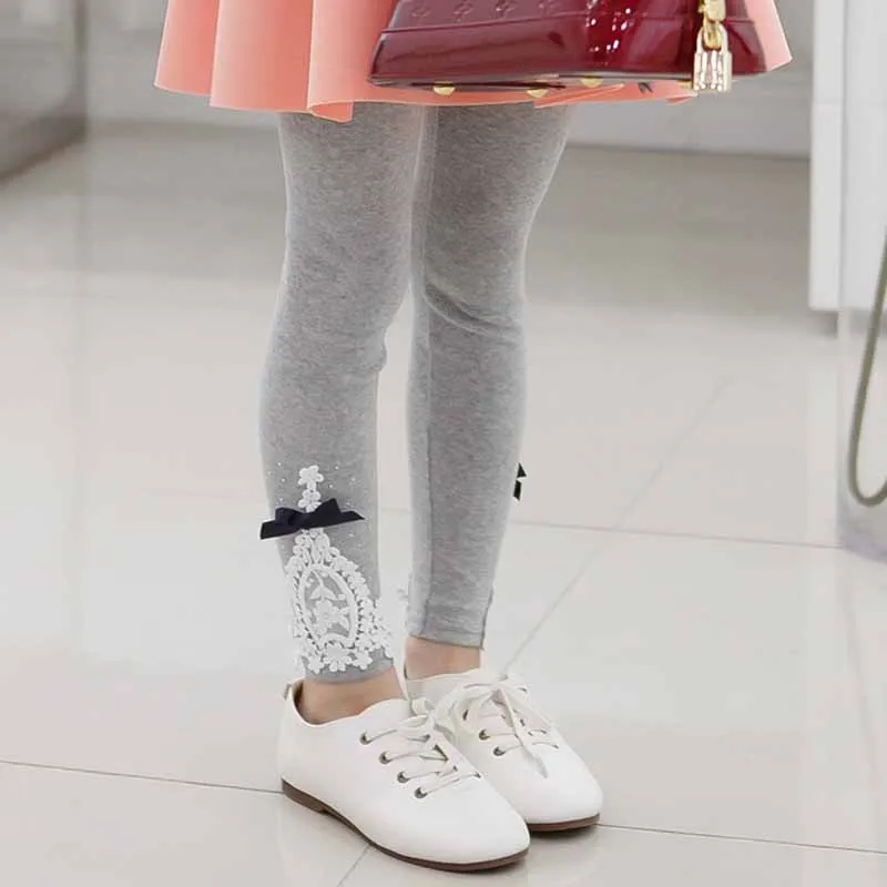 New 2016 Kids Toddler Warm Leggings Baby Kid Girl Lace Stretchy Pants