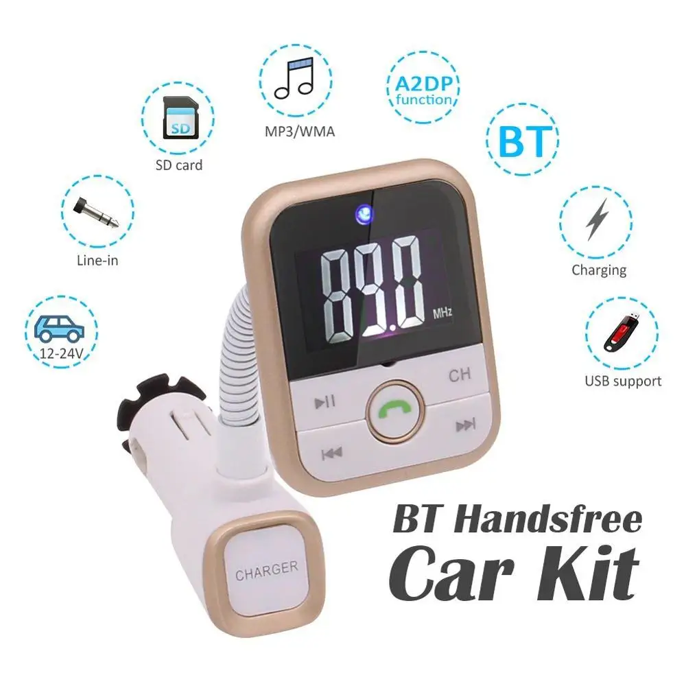 Fm передатчик Bluetooth fm автомобильный комплект MP3 плеер Радио адаптер Поддержка USB/TF