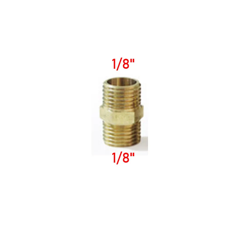 Латунная трубка пневматические установки 1/" 1/4" 3/" 1/2" 3/4 ''BSP Мужской X мужской изменить шестигранный ниппель трубы разъем адаптера Муфта - Цвет: 1M-1M