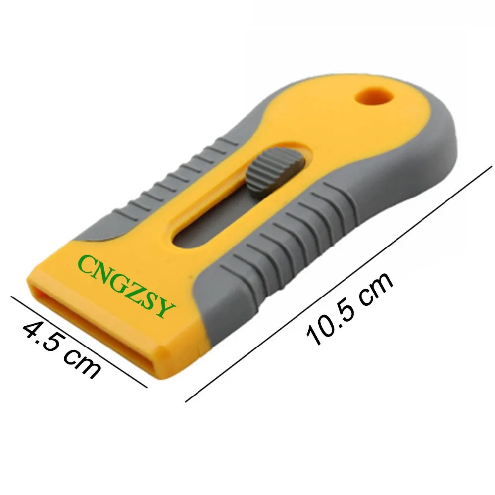 Инструмент для тонировки автомобильных окон, пластиковое выдвижное лезвие, скребок с 100 шт. Экстра 1,5 дюймовым лезвием из углеродистой стали, клей для удаления K42