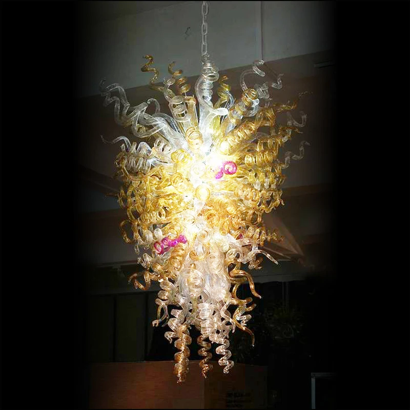 

Chihuly стиль ручной работы выдувное стекло люстры ручной работы прозрачное стекло маленький размер люстра с простым дизайном