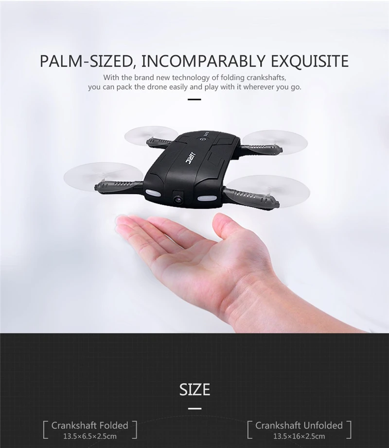 

JJRC H37 ELFIE Foldable RC Quadcopter Mini Drone RC Helicopter WiFi FPV With HD Camera/ G-sensor / Headless Mode VS H31 H36 X5C