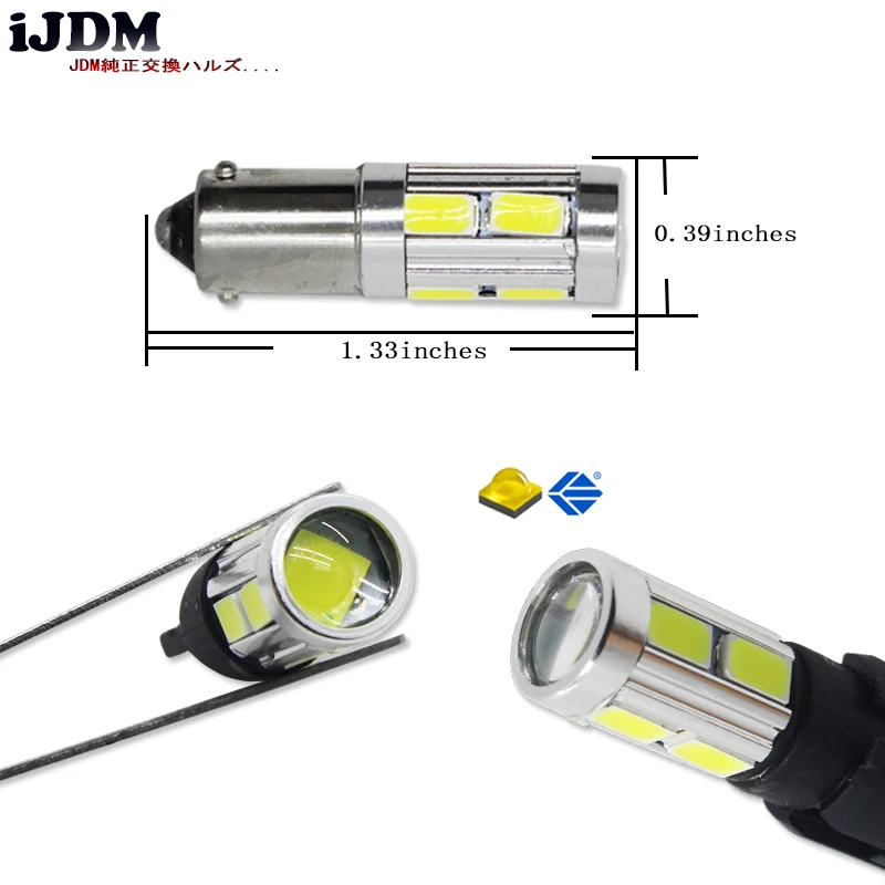 IJDM высокое Мощность H21W BAY9s 120 градуса CRE'E светодиодный объектив лампы для резервного копирования или Автомобильные стояночные огни, основание: h21w, bay9s белого цвета-красный, желтый, 12V