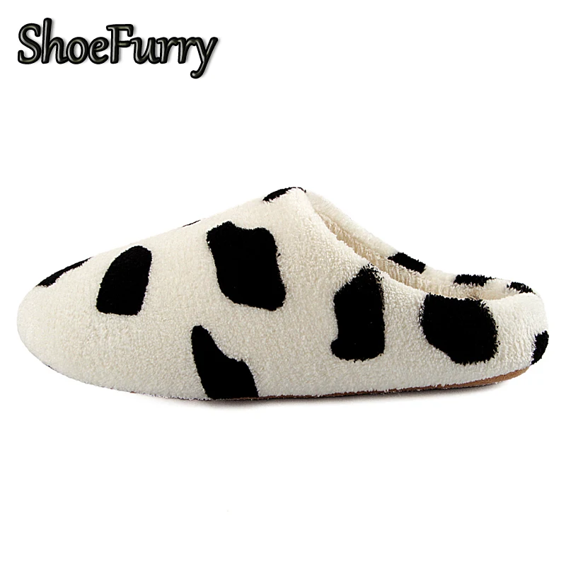 Зимние домашние тапочки ShoeFurry Женская хлопковая обувь мягкие плюшевые для женщин