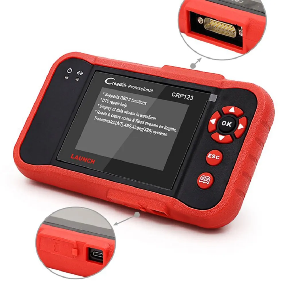 X431 CRP123 OBD2 Automotive Scanner ABS SRS Airbag Transmission Engine Car Diagnostic Tool OBDII Code Reader Scanner