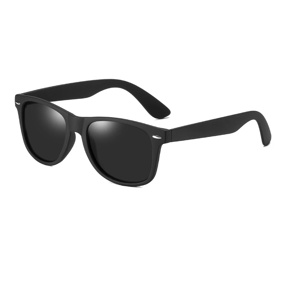 ELITERA мужские и женские классические Поляризованные солнцезащитные очки с заклепками Квадратные Солнцезащитные очки для вождения UV400 - Цвет линз: black grey